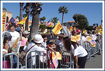 Supervisor Nguyen meets with community members who traveled for a demonstration.
