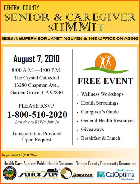 Senior & Caregiver Summit on August 7, 2010