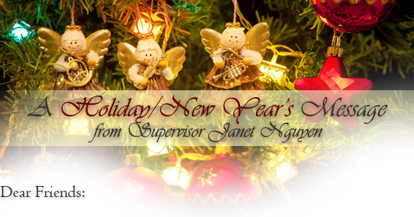 A Holiday Message from Supervisor Janet Nguyen