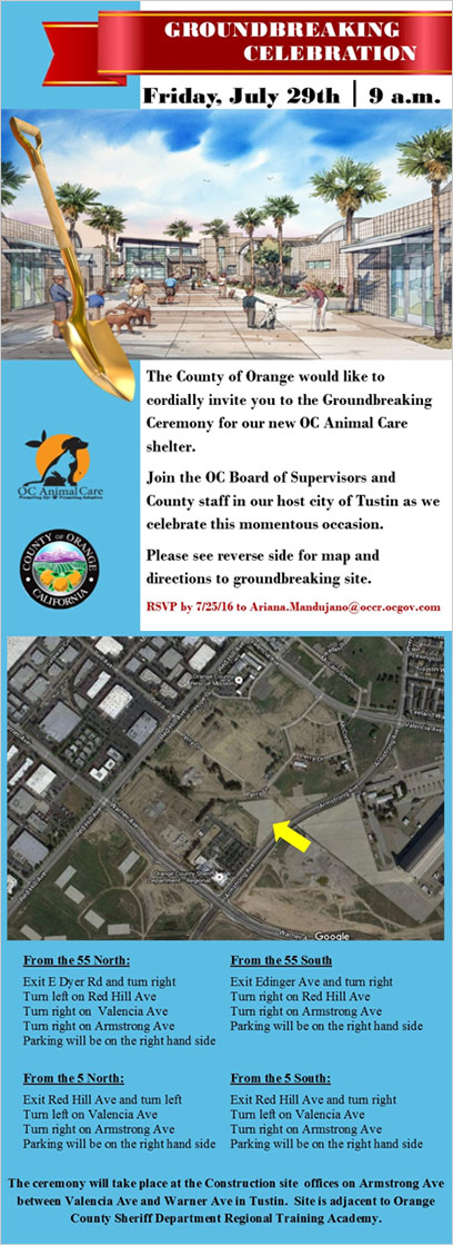 OC Animal Care New Shelter Groundbreaking Event