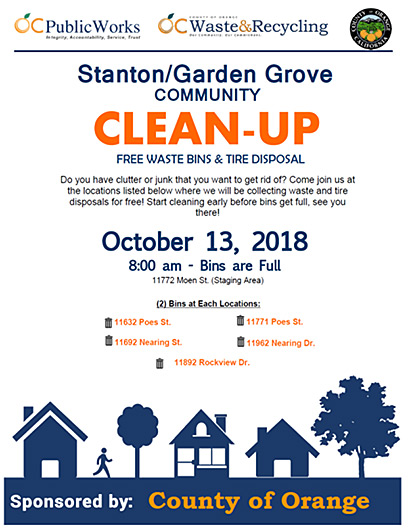 Stanton/ Garden Grove Community Clean-up