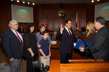 Supervisor Shawn Nelson getting sworn in