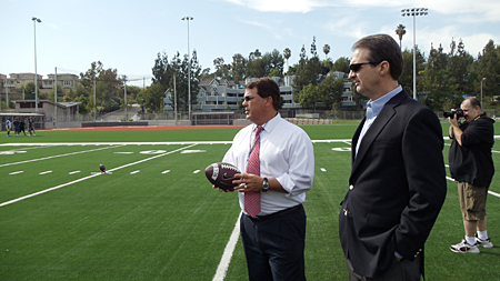 Supervisor Nelson on Lions Field in Fullerton