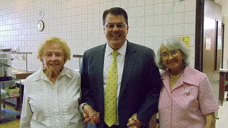 Supervisor Nelson with Anna May Price and Violet Slopasky
