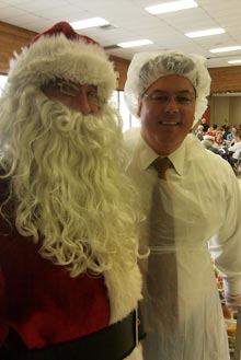 Supervisor Nelson enjoyed serving food to his constituents and hanging out with Santa at Fullertons Senior Center this holiday season