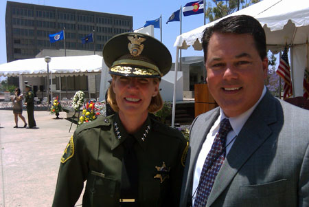 Supervisor Nelson with Sheriff Sandra Hutchens