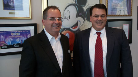 Supervisor Nelson with Disney President George Kalogridis.