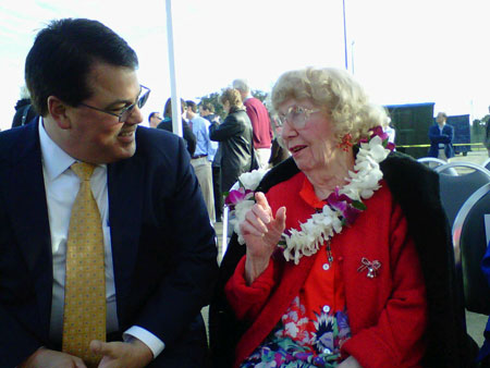 Supervisor Nelson with Jean Gaster