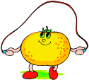 An Orange jumping rope.