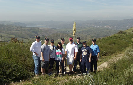 Supervisor Nelson, Steve Spernak, Scott Carpenter, Audra Adams, Neha Sata, Denis Bilodeau, Mark Denny, Nick Constantino and Mark Lopez at Loma Ridge. 