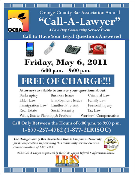 Call A Lawyer Flyer.