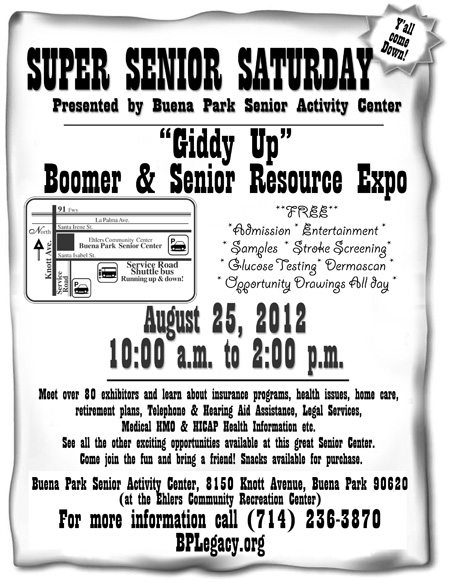 Super Senior Saturday flyer