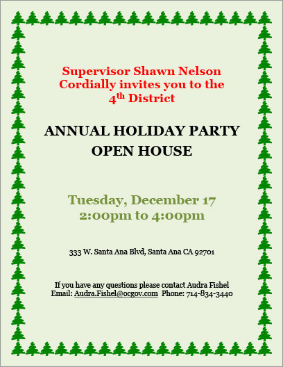 Fourth District Holiday Party Open House