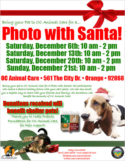OC Animal Care Photos with Santa!