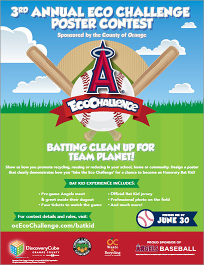 3rd Annual Eco Challenge Angels Baseball Poster Contest