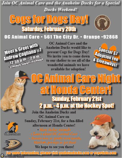 OC Animal Care Ducks Flyer with Cogs Day 2016