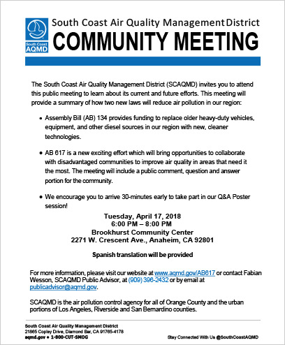 Orange County Community Meeting Flyer 4.17.18