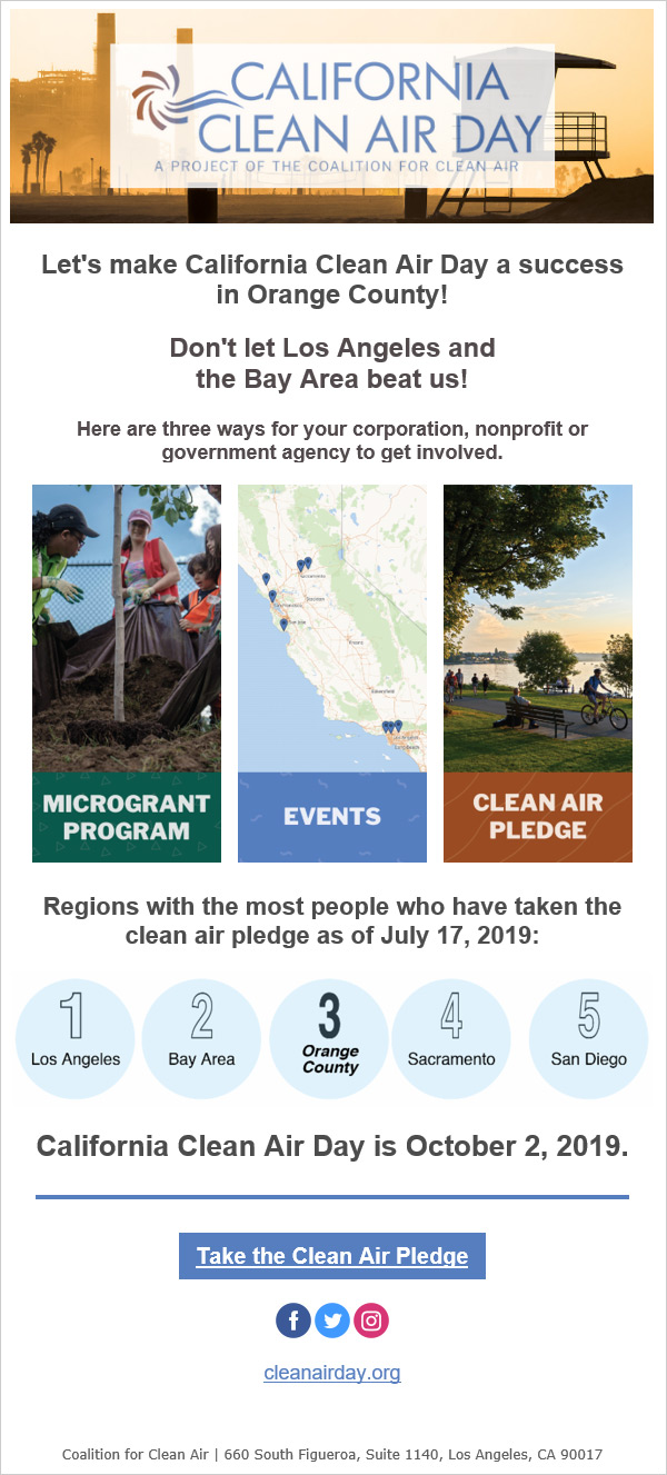 Announcement: California Clean Air Day