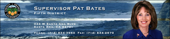 Header image with Photo of Supervisor Pat Bates. Followed by office information