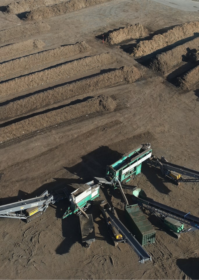 Aerial view of Olinda Alpha Landfill in Brea