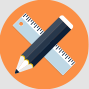 pencil and ruler